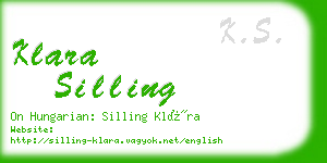 klara silling business card